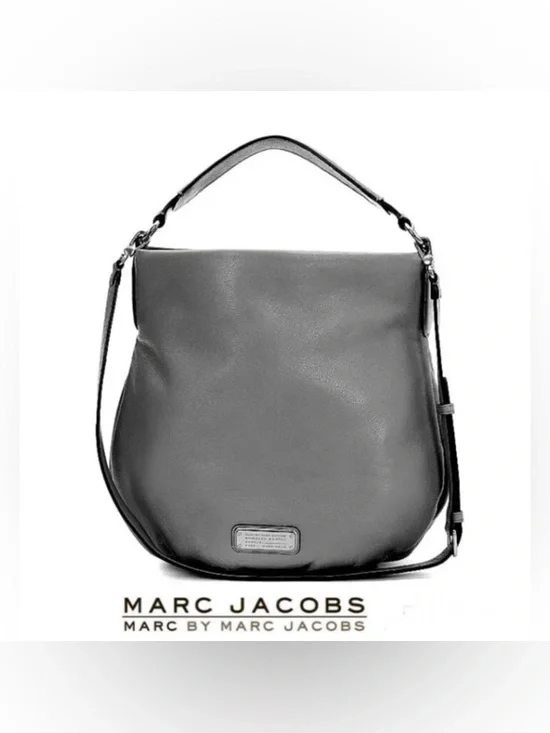 Marc Jacobs Gray Leather Shoulder Bag - Picture 1 of 7